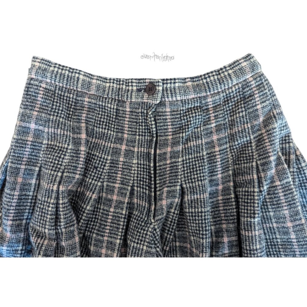PENDLETON pleated plaid wool mid length skirt - Picture 5 of 7